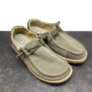 Hey Dude Wendy Sox Slip On Flats Womens US 8 Tan Sand Shell Loafer Comfort Shoes